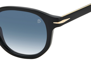 Eyewear By David Beckham DB 1007/S - Black - Dk Blue Shaded