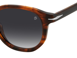Eyewear By David Beckham DB 1007/S - Matt Striped Brown - Dark Grey Shaded