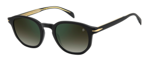 Eyewear By David Beckham DB 1007/S - Matte Black - Green Shaded Green Mirror