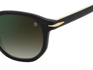 Eyewear By David Beckham DB 1007/S - Matte Black - Green Shaded Green Mirror