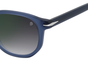 Eyewear By David Beckham DB 1007/S - Matte Blue - Grey Shaded Green Mirror