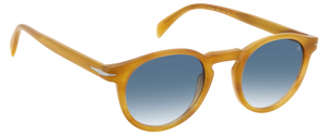 Eyewear By David Beckham DB 1036/S - Havana Honey - Dk Blue Shaded