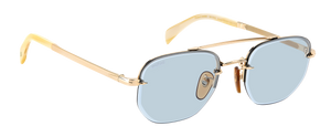 Eyewear By David Beckham DB 1078/S - Gold Beige Horn - Azure Photocromatic