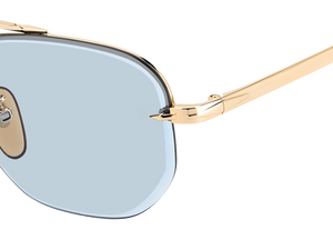 Eyewear By David Beckham DB 1078/S - Gold Beige Horn - Azure Photocromatic