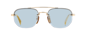 eyewear by david beckham DB 1078/S - Gold Beige Horn - Azure Photocromatic