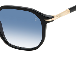 Eyewear By David Beckham DB 1115/S - Black - Dk Blue Shaded