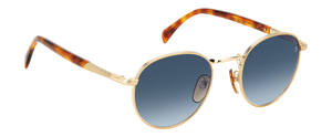 Eyewear By David Beckham DB 1116/S - Gold Havana - Dk Blue Shaded