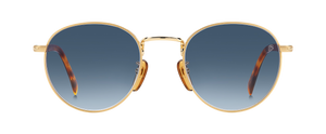 eyewear by david beckham DB 1116/S - Gold Havana - Dk Blue Shaded