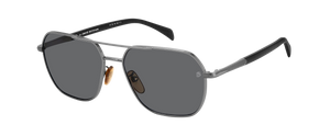 Eyewear By David Beckham DB 1128/G/S - Dark Ruthenium Black - Grey Polarized