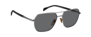 Eyewear By David Beckham DB 1128/G/S - Dark Ruthenium Black - Grey Polarized