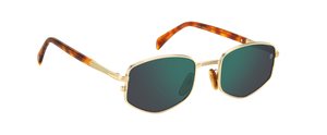 Eyewear By David Beckham DB 1129/S - Gold Honey Havana - Green Mirror