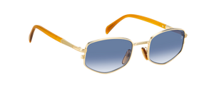 Eyewear By David Beckham DB 1129/S - Gold Horn - Dk Blue Shaded