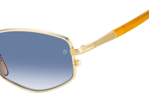 Eyewear By David Beckham DB 1129/S - Gold Horn - Dk Blue Shaded
