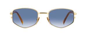 eyewear by david beckham DB 1129/S - Gold Horn - Dk Blue Shaded