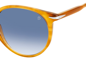 Eyewear By David Beckham DB 1139/S - Striped Yellow - Dk Blue Shaded