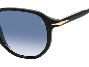 Eyewear By David Beckham DB 1140/S - Black - Dk Blue Shaded