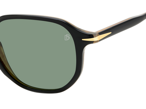 Eyewear By David Beckham DB 1140/S - Black Striped Brown - Green Lightgreen Antireflex