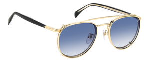 Eyewear By David Beckham DB 1144/CS - Gold Black_ - Blue Shaded Polarized