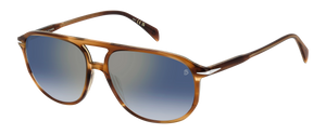 Eyewear By David Beckham DB 1159/S - Brown Horn - Blue Mirror Antireflex
