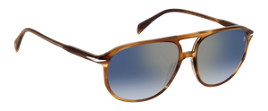 Eyewear By David Beckham DB 1159/S - Brown Horn - Blue Mirror Antireflex