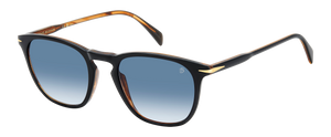 Eyewear By David Beckham DB 1160/S - Black Striped Brown - Dk Blue Shaded