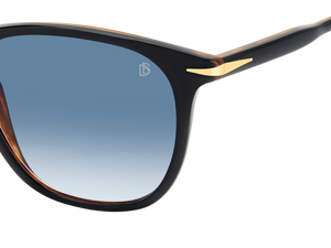 Eyewear By David Beckham DB 1160/S - Black Striped Brown - Dk Blue Shaded