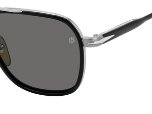Eyewear By David Beckham DB 1161/S - Black Ruthenium - Grey Polarized