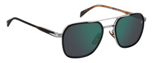 Eyewear By David Beckham DB 1161/S - Black Striped Brown - Green Mirror
