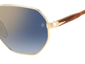 Eyewear By David Beckham DB 1162/F/S - Gold Havana - Blue Shaded Gold Mirror