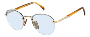 Eyewear By David Beckham DB 1173/S - Gold Brown Horn - Azure Photocromatic