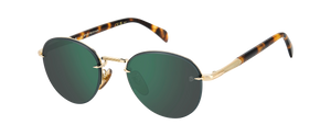 Eyewear By David Beckham DB 1173/S - Gold Havana - Green Mirror