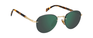Eyewear By David Beckham DB 1173/S - Gold Havana - Green Mirror