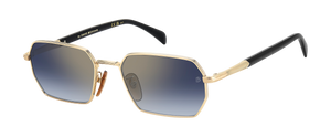 Eyewear By David Beckham DB 1174/S - Gold Black_ - Blue Shaded Gold Mirror