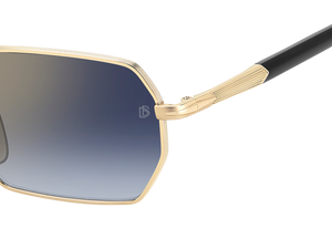 Eyewear By David Beckham DB 1174/S - Gold Black_ - Blue Shaded Gold Mirror