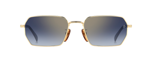 eyewear by david beckham DB 1174/S - Gold Black_ - Blue Shaded Gold Mirror