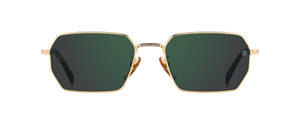 eyewear by david beckham DB 1174/S - Matte Gold Havana - Green Mirror