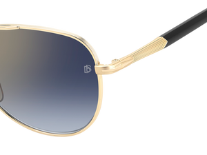 Eyewear By David Beckham DB 1175/S - Gold Black_ - Blue Shaded Gold Mirror