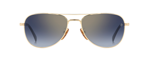 eyewear by david beckham DB 1175/S - Gold Black_ - Blue Shaded Gold Mirror