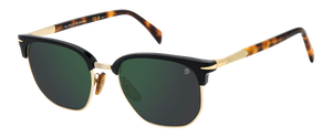 Eyewear By David Beckham DB 1176/G/S - Black Havana Gold - Green Mirror