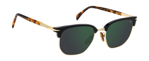 Eyewear By David Beckham DB 1176/G/S - Black Havana Gold - Green Mirror