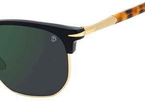 Eyewear By David Beckham DB 1176/G/S - Black Havana Gold - Green Mirror