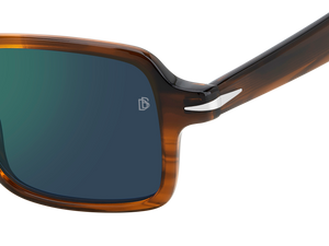Eyewear By David Beckham DB 1179/S - Brown Horn - Green Mirror
