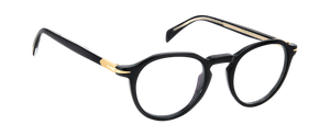 Eyewear By David Beckham DB 1180 - Black Gold - Blue Mirror