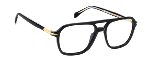 Eyewear By David Beckham DB 1182 - Black Gold - Blue Mirror