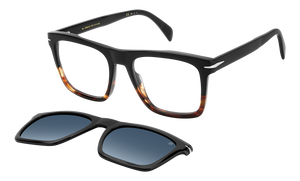 Eyewear By David Beckham DB 7000/CS - Black Horn - Blue Shaded Polarized