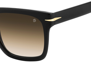 Eyewear By David Beckham DB 7000/S FLAT - Black - Brown Shaded Brick