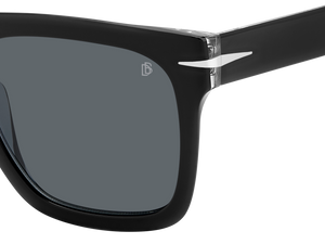 Eyewear By David Beckham DB 7000/S FLAT - Black Crystal - Grey