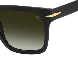 Eyewear By David Beckham DB 7000/S FLAT - Matte Black - Green Shaded