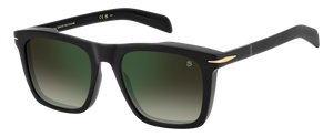 Eyewear By David Beckham DB 7000/S - Matte Black - Green Shaded Green Mirror