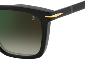 Eyewear By David Beckham DB 7000/S - Matte Black - Green Shaded Green Mirror